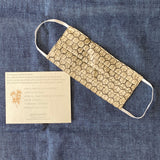 Organic Cotton Mask with Natural Dyes - Honeycomb (Gray)