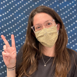 Organic Cotton Mask with Natural Dyes - Pacific (Indigo)